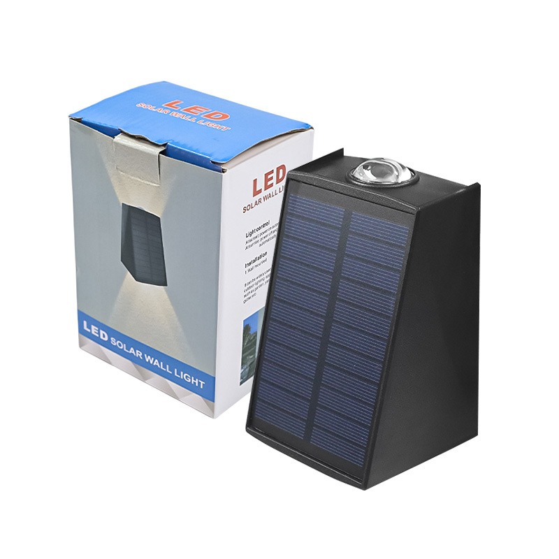 Transfronterizo nuevo LED lámpara de pared al aire libre jardín Villa patio decoración de la pared arriba y abajo de la pared solar luminosa lámpara de lavado