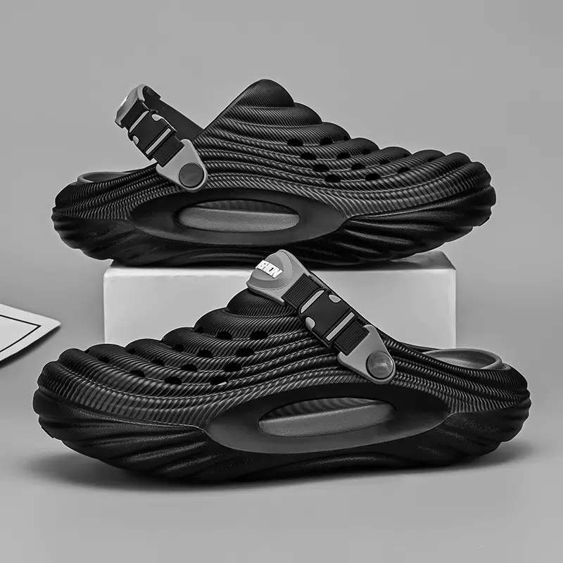 男士洞洞鞋夏季外穿防滑运动包头拖鞋踩屎感开车两用休闲沙滩凉鞋