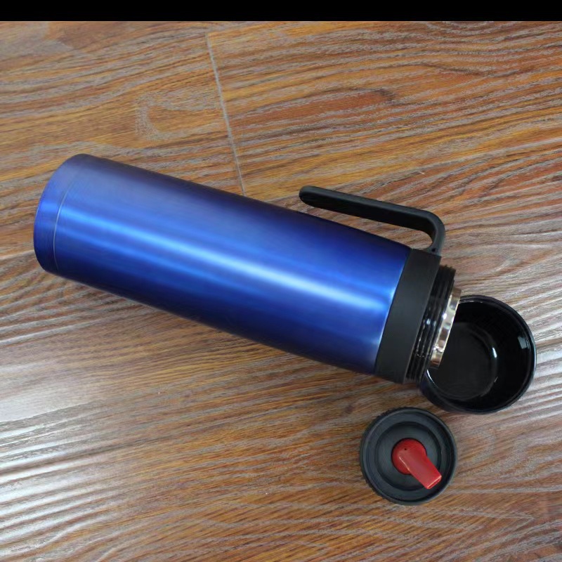 Taza portátil del vacío de la bala 1.0L del aislamiento térmico de la doble-capa caliente sudamericana del vacío del acero inoxidable con la manija