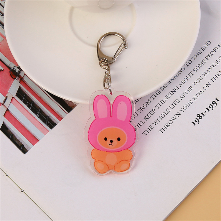 Insアニメかわいい熊動物アクリルキーホルダー卸売り学生カバン掛けアクセサリープレゼント|undefined