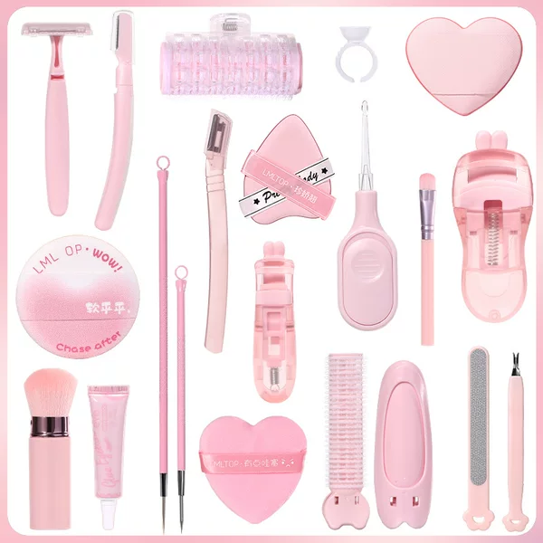 LMLTOP Lolita Collection Heart-shaped Eyebrow Knife Lamella Air Cushion Powder Puff Curler Rake Knife Nail Clipper