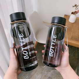 无毒食品级大容量水杯男女ins耐高温运动简约耐摔塑料杯夏天学生