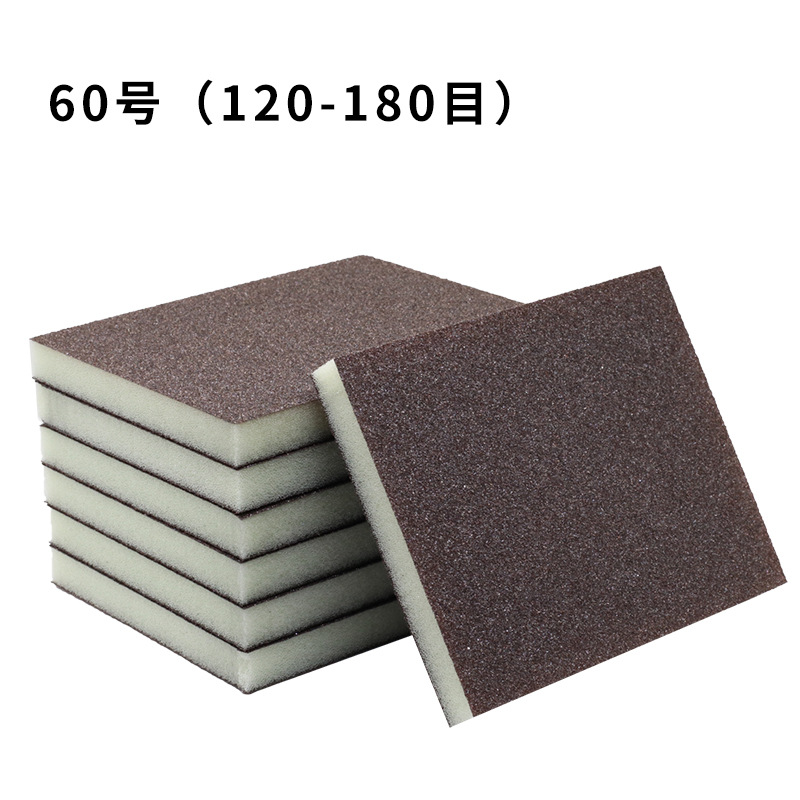 Fabricantes al por mayor bloque de arena de esponja británico grueso hermoso costura azul de doble cara muebles de carpintería pulido y pulido bloque abrasivo de esponja