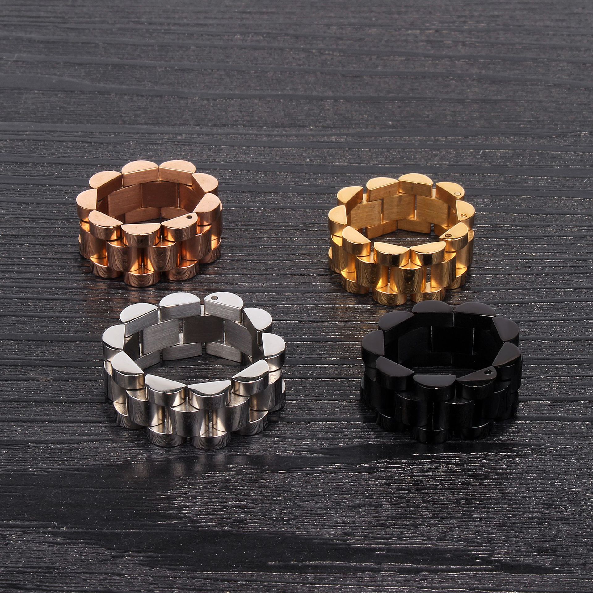 13g Weight Rings Classification 1 Piece Quantity Original Design Solid Color 304 Stainless Steel Plating Men'S Rings