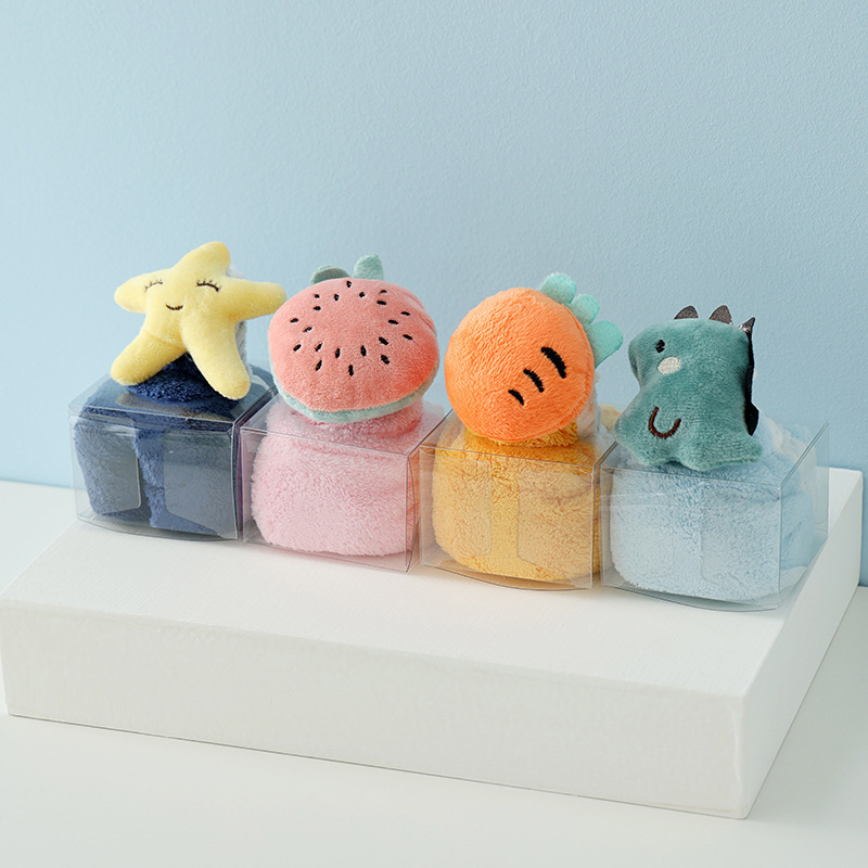 New Souvenir Towel Cartoon Hand Towel Coral Velvet Peach Avocado Small Crocodile Wedding Shop Small Accessories Gift