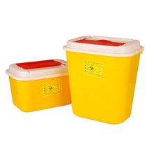大量批发一次性医疗利器盒黄色塑料锐器桶方形针头盒废物垃圾桶