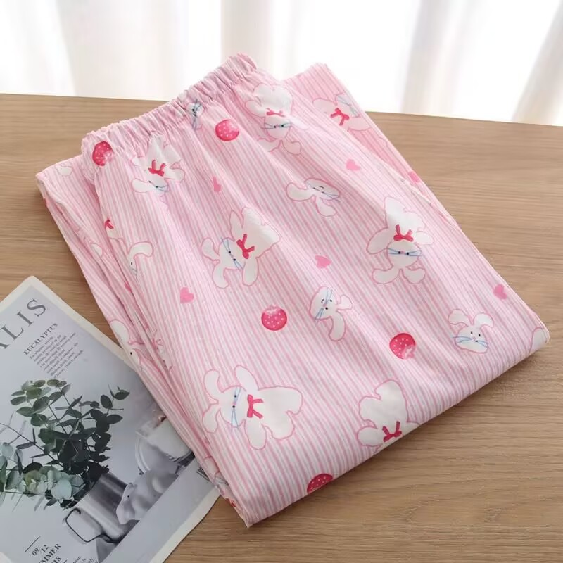 C123#당면 딸기 토끼 바지 구름면