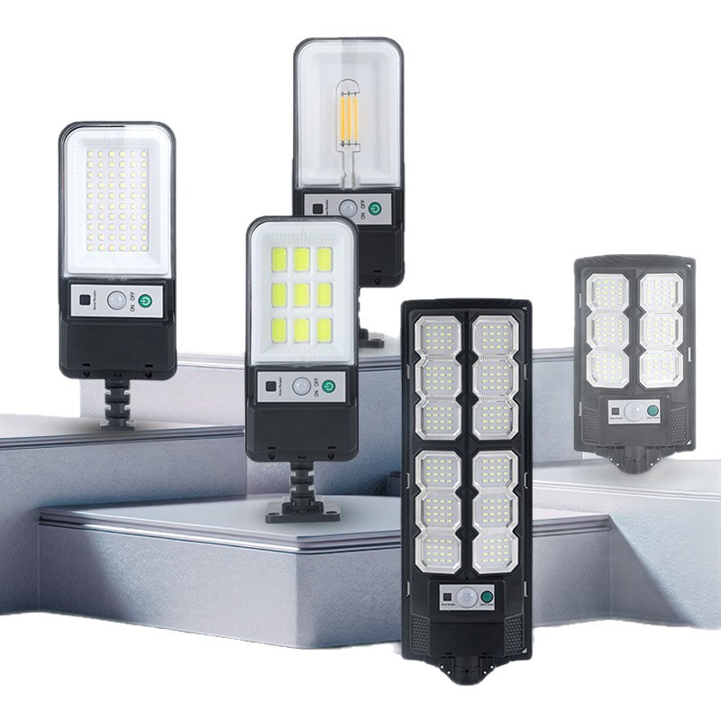 Lámpara solar de calle transfronteriza para exteriores, luz de pared con sensor de movimiento para patio, iluminación integrada COB para carreteras rurales, súper brillante