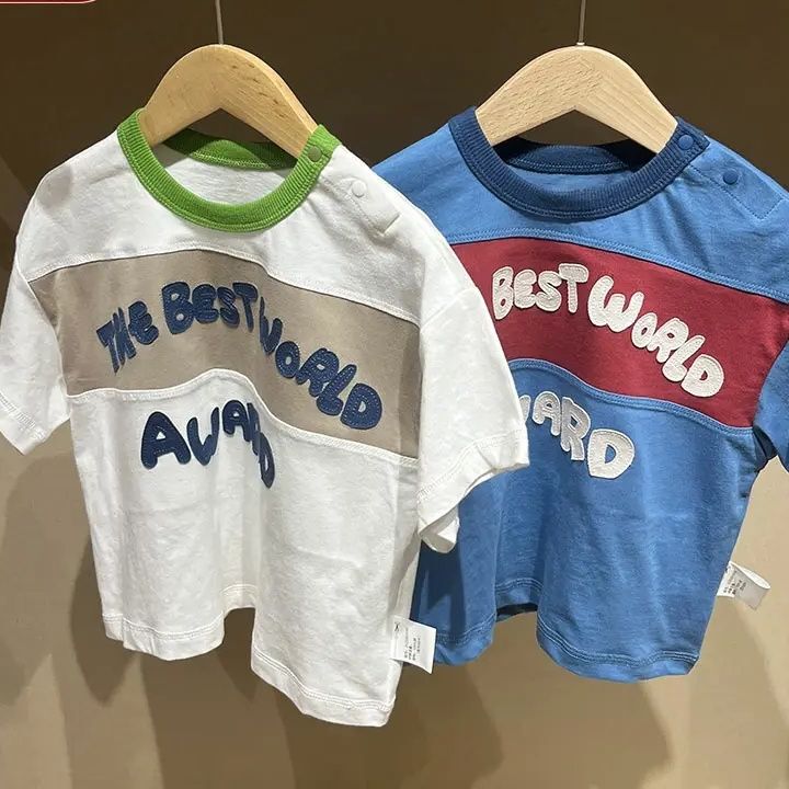 年中クリアランス、男の子と女の子向けの高コストパフォーマンスTシャツ、夏用子供用半袖コットン（返品不可//レビューなし1|undefined