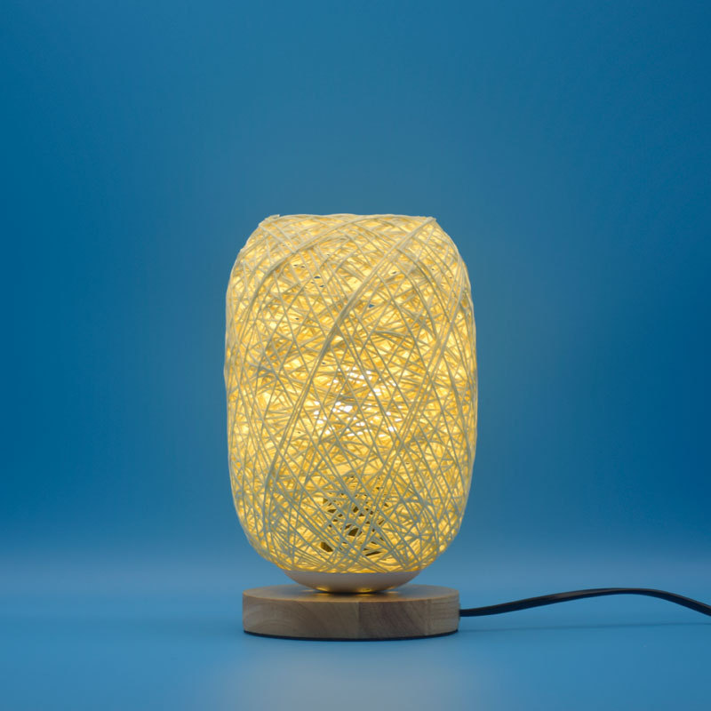 Oval Rattan Art Hemp Ball Pastoral Solid Wood Handmade Beige Foreign Trade Cross-border USB Power Supply Night Lamp Bedside Small Table Lamp Oval Rattan Art Hemp Ball Pastoral Solid Wood Handmade Beige Foreign Trade Cross-border USB Power Supply Night Lamp Bedside Small Table Lamp