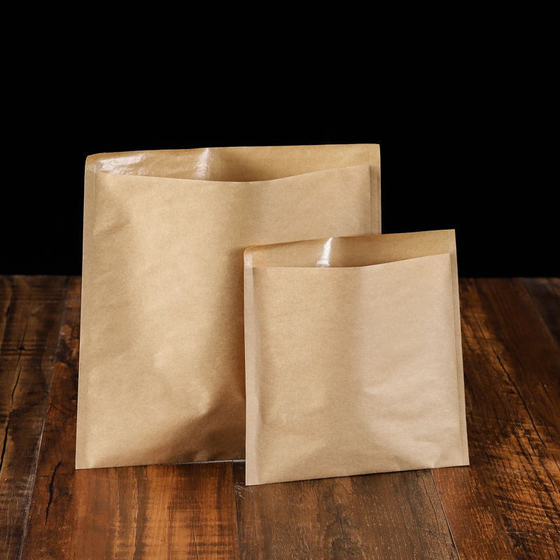 烧饼牛皮纸袋食品袋杂粮包装袋锅盔水煎包纸袋子一次性防油打包袋