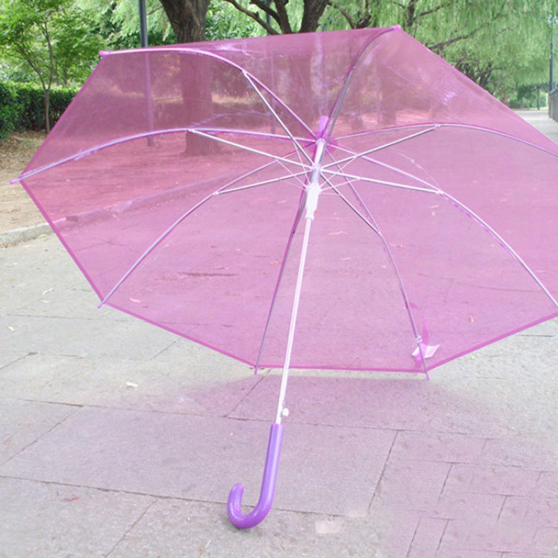 透明雨傘大量批發加粗小清新白高級網紅女傘手工手繪婚慶廣告傘