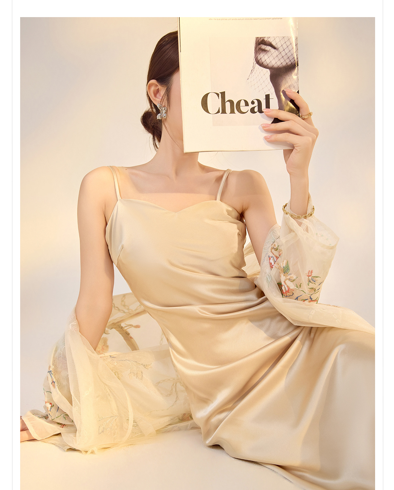 Đầm dây mảnh maxi nữ thiết kế cao cấp mùa hè 2026 — Màu hồng, Màu mơ chi tiết 13