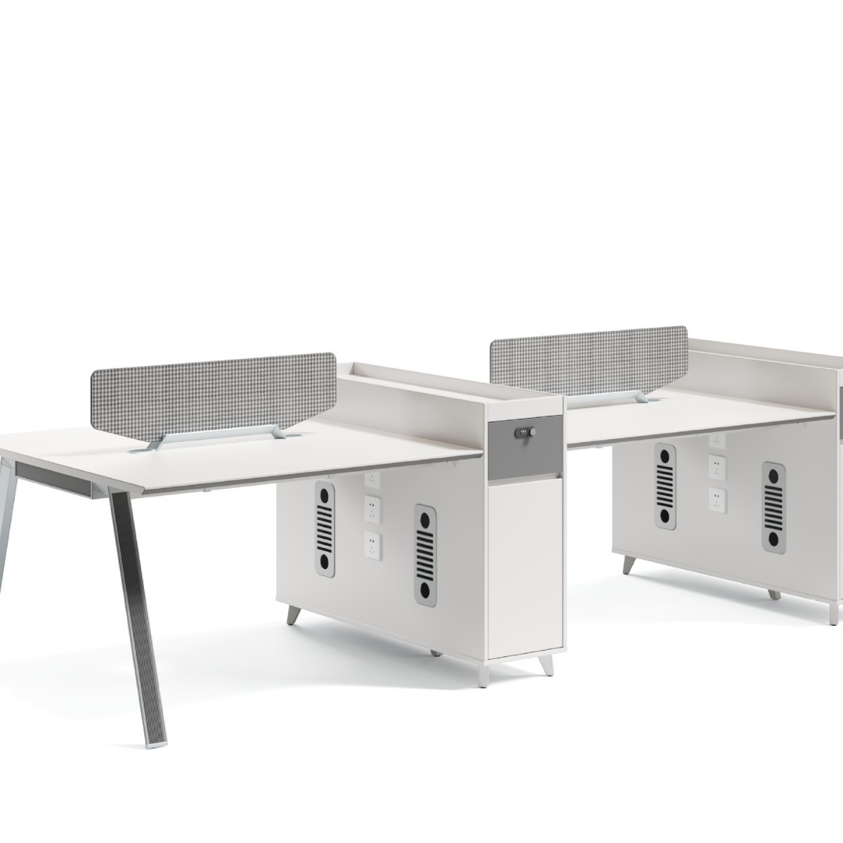 Combinación de escritorio y silla de oficina Personal simple y moderno 6 puestos de trabajo 4 puestos de oficina de personal de la empresa 4 puestos de oficina de personal