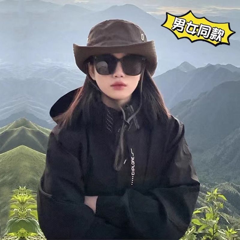 Unisex windproof jacket, spring and autumn 2024 new casual hooded outdoor mountaineering jacket, trendy outerwear.