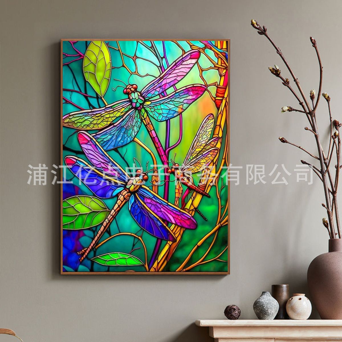 Nueva pintura de diamante 5D transfronteriza con marco DIY hecho a mano pegajoso diamante pintura sala de estar pintura decorativa punto diamante pintura fábrica al por mayor