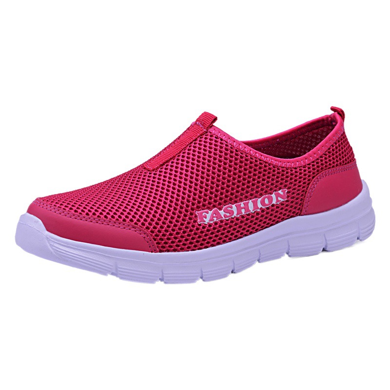Summer men's and women's sports Net shoes mesh breathable leisure two pedal light running shoes factory direct sales