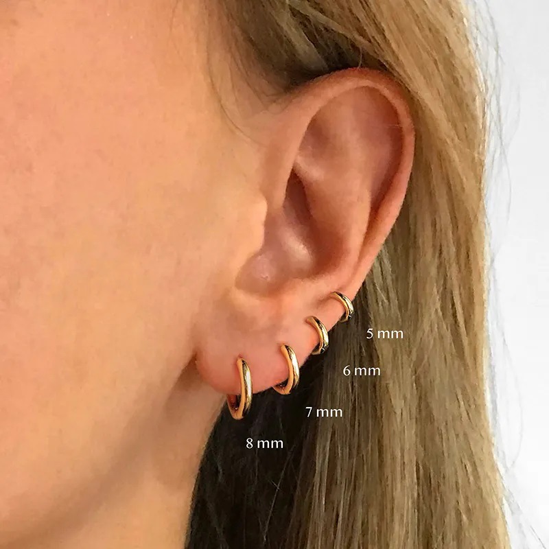 1 Piece Simple Style Circle Plating Copper Earrings display picture 4