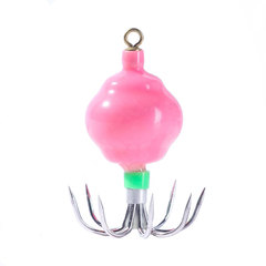 Luminous Color Box Packaging Squid Hook Bait 48.2g Wood Shrimp Squid Fishing Lure Jig SJB004
