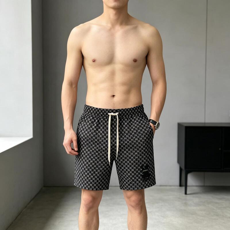 High-Quality Letter-Printed Shorts for Men, Summer Thin Style, Five-Point Pants, 2026 New Model, Men's High-End European Style Mid-Length Pants High-Quality Letter-Printed Shorts for Men, Summer Thin Style, Five-Point Pants, 2026 New Model, Men's High-End European Style Mid-Length Pants