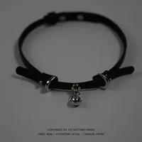 Choker Бинауральный колокольчик PU кожаный ошейник модная ключица шейный ремень рождественская личность