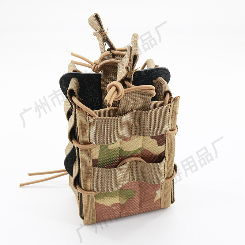 전술 더블 레이어 총알 상자 가방 위장 전술 조끼 액세서리 가방 MOLLE 교수형 가방 AK M4 클립 가방 더블 가방