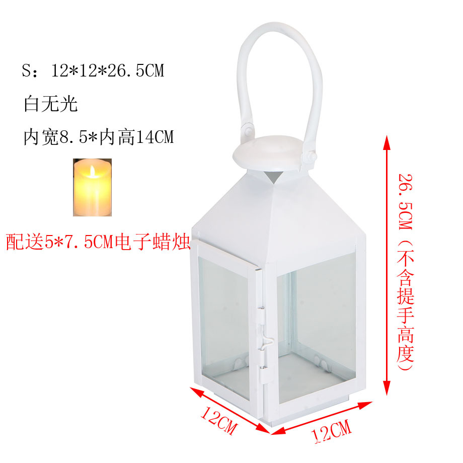 Blanco S vela electrónica 5*7.5 botón batería