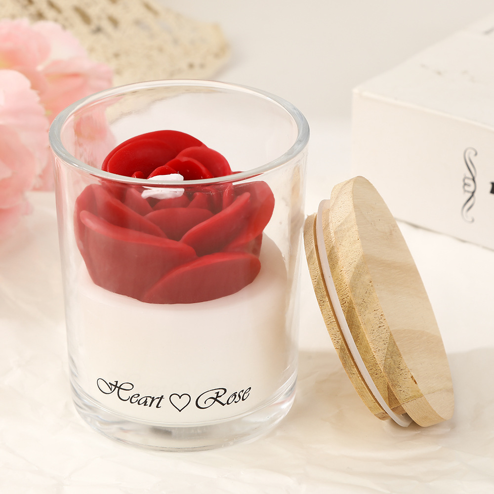 Velas perfumadas en forma de rosa al por mayor regalos creativos para el día de San Valentín para el hogar fragancias acompañadas de adornos de velas a través de la frontera image 7