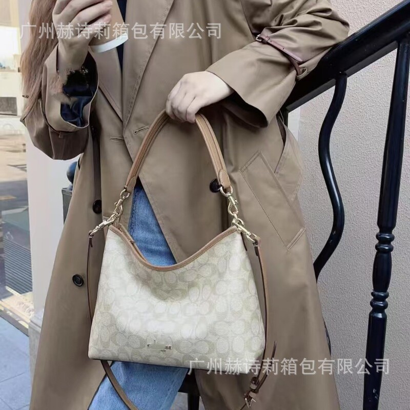 New Kojia Genuine Leather Laurel Hobo Bag Single Shoulder Underarm Bag Trendy Versatile Presbyopic Large Capacity Crossbody Bag