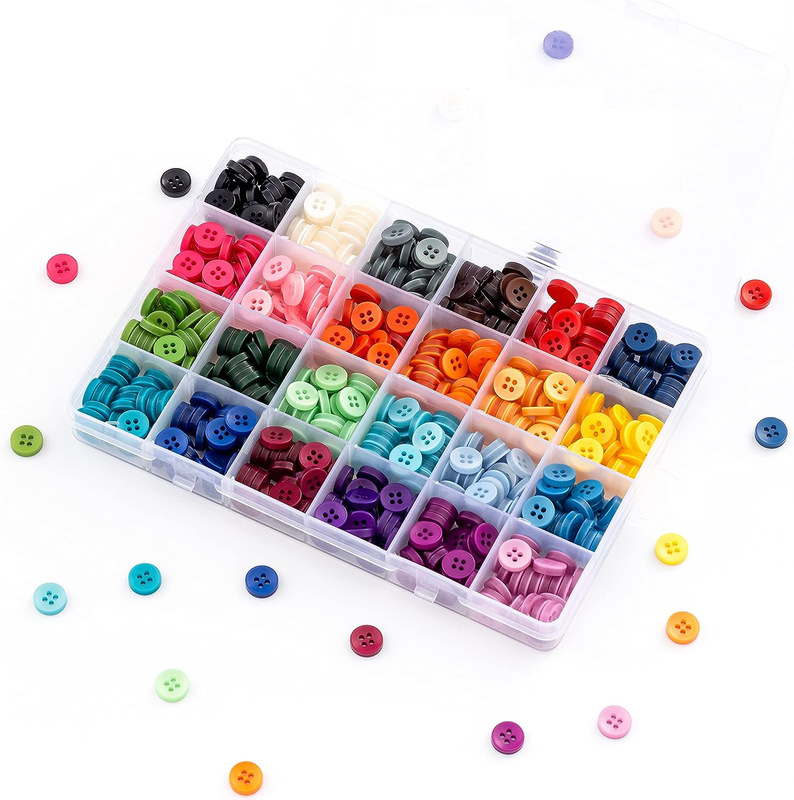 24-color 4-hole resin buttons suit 12mm sewing color pearlescent buttons sweater crafts button shirt buttons