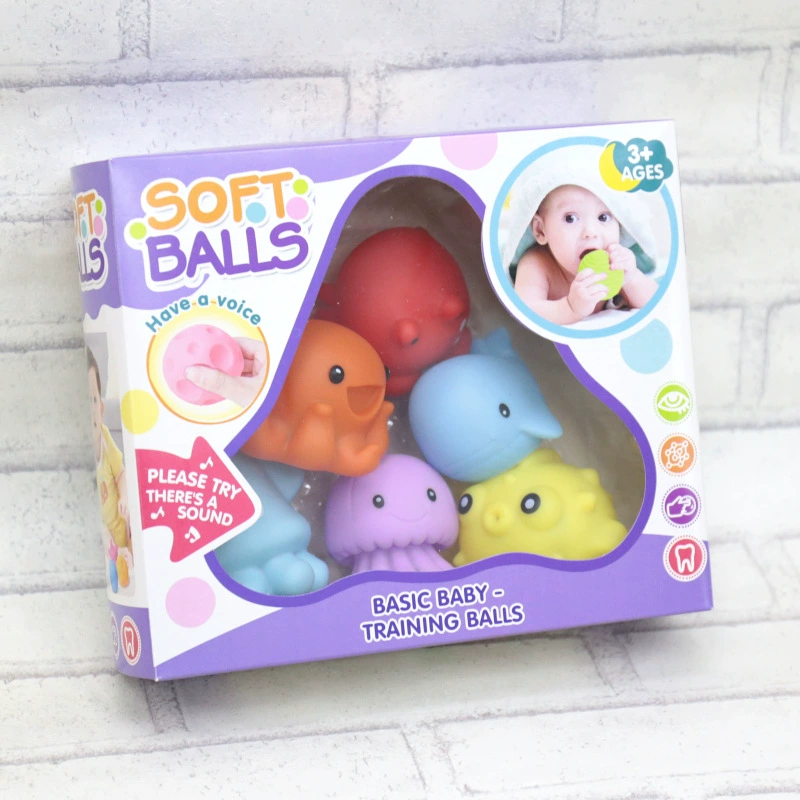 Изготовленная на заказ виниловая щепотка вызов играть водная игрушка детская погремушка ручной захват мяч Детская игрушка для ванной маленькое животное