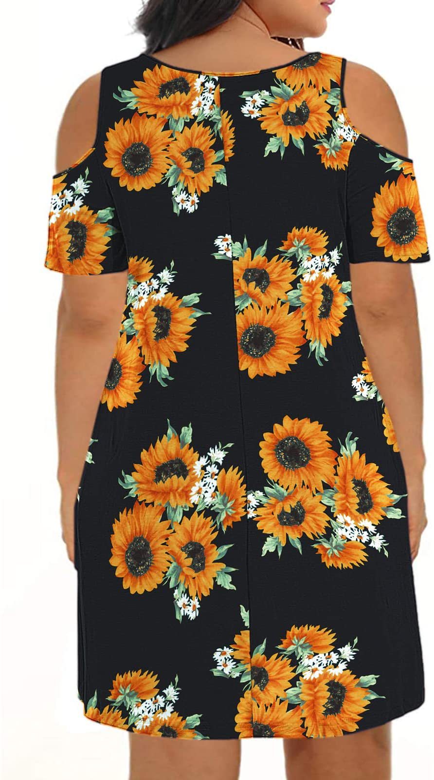 2025 primavera y verano nueva Europa y América transfronteriza Amazon AliExpress ropa de mujer cuello redondo mangas cortas hombros abiertos vestido impreso image 37