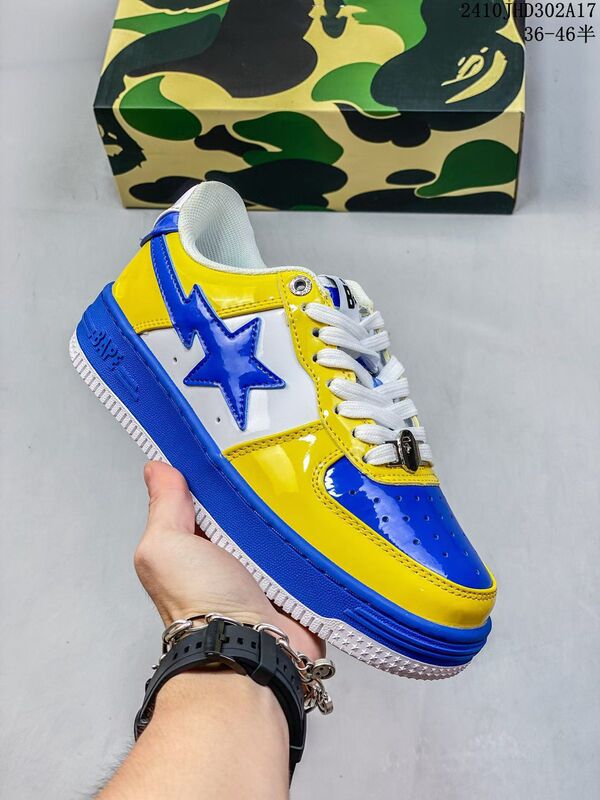 莆田工場直販 BAPESTA SK8 DUNK ストリートトレンド 黒と白のサメ カップル バイブ カジュアル シューズ|undefined