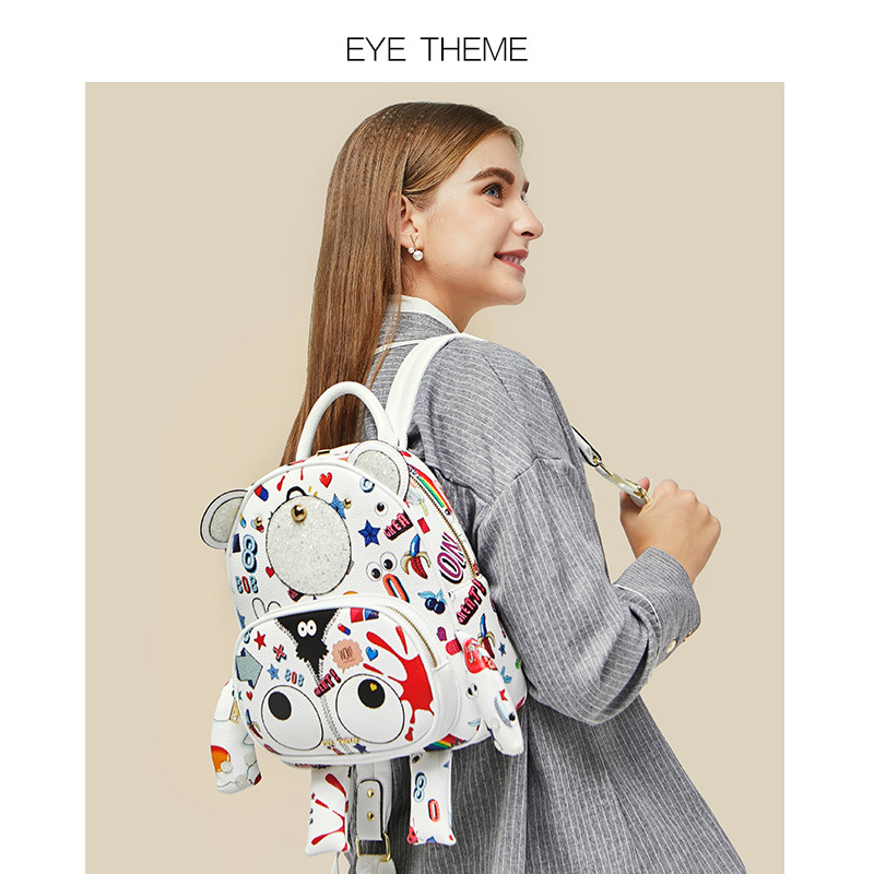 2024 nueva tendencia de moda para mujer, sentido de alta gama, personalidad casual, marca de moda, bolso de cuero suave, mochila 1779 #