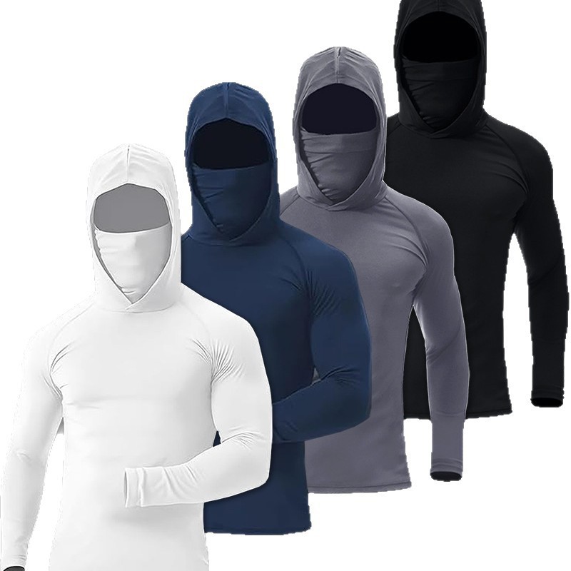 Ropa de acondicionamiento de verano punto transfronterizo ropa de pesca rápida secada ropa de protección solar máscara de protección solar al aire libre ropa de pesca