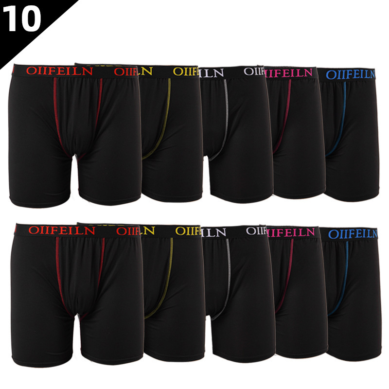 Cross-Border Overseas Platform Specializes in American Size Men's Sports Elastic Mid-Length Underwear, Casual and Versatile Cycling Shorts for Men