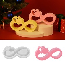 胖丫丫丝带爱心DIY摆件硅胶模具水晶滴胶香薰蜡烛装饰品石膏模具