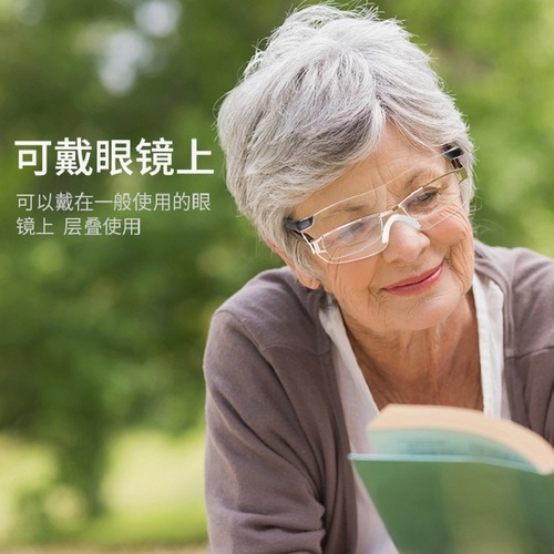 bigvision Amazon cross-border glasses type head-mounted magnifying glass integrated magnifying presbyopic glasses enlargement 300