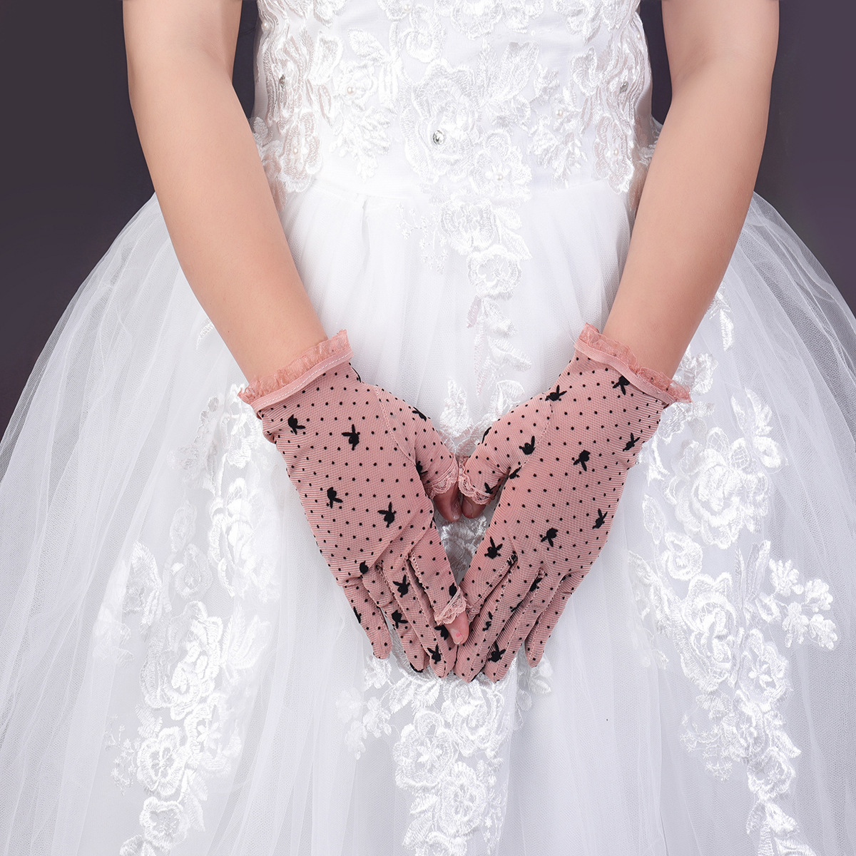 Guantes sin dedos con protección solar para mujer, malla fina y transpirable, anti-UV, elásticos de verano, protección solar para conducir y andar en bicicleta.