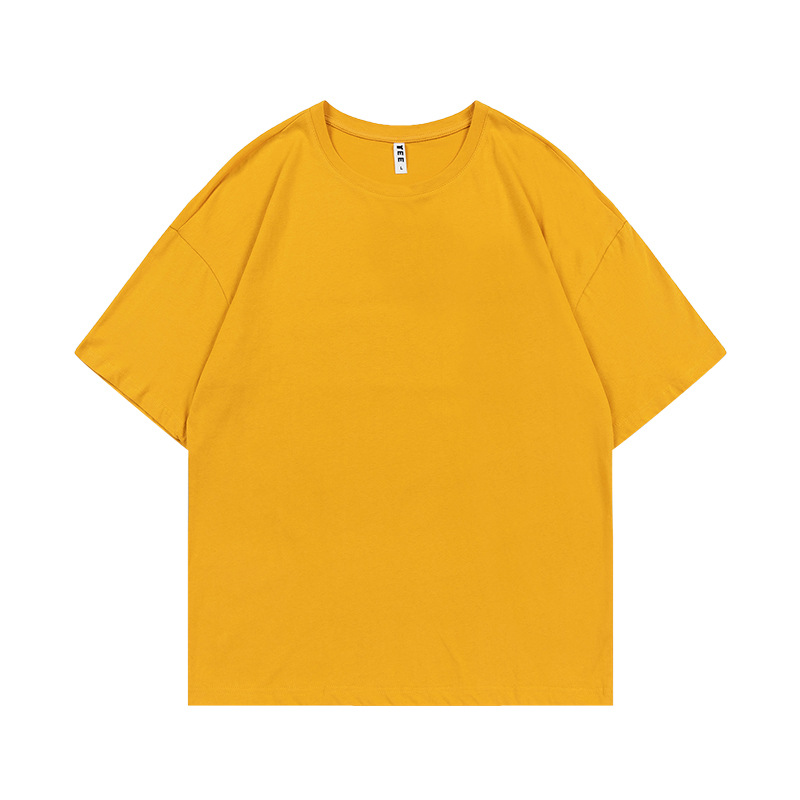 Marca de moda de algodón de manga corta camiseta de cuello redondo ropa de clase camisa cultural camisa publicitaria ropa de trabajo ropa de trabajo impresión personalizada patrón de logotipo