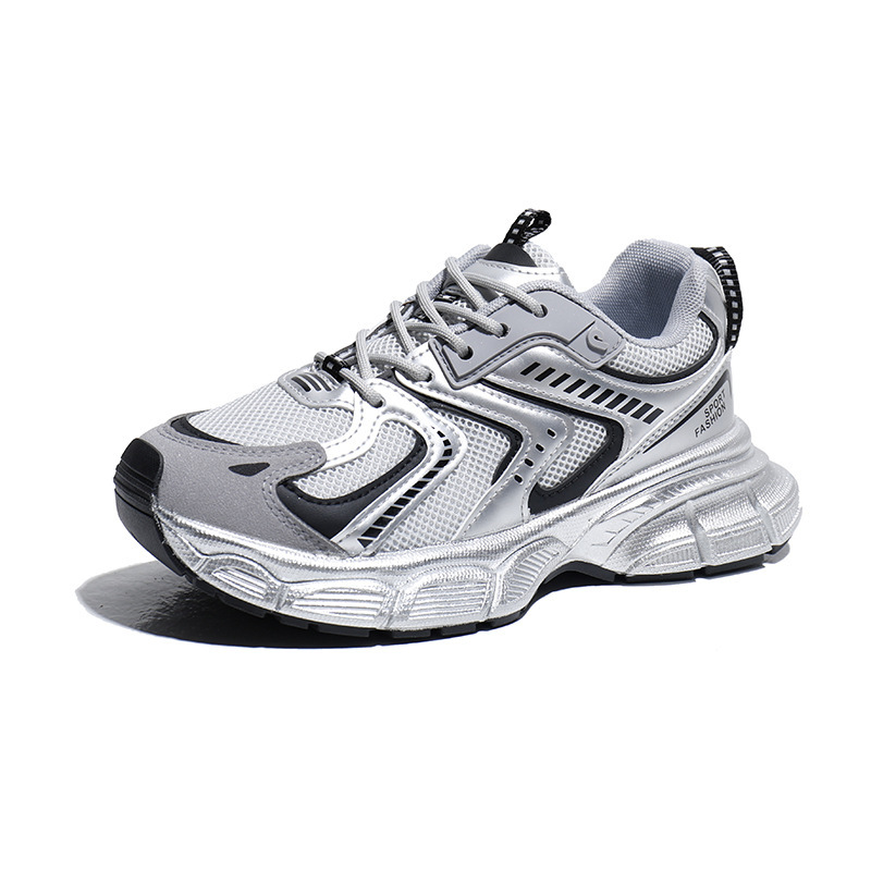 ins coreano de suela gruesa zapatos de papá 2026 primavera nuevos zapatos de carreras de estudiantes de carreras zapatos de altura LD008 image 5
