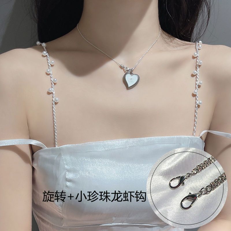 Cordillera de hombro cadena de ropa de abrigo ajustable reemplazable accesorios de diamante de pecho expuestos ropa de perlas