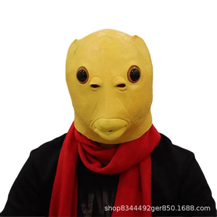Monstruo de peces verdes máscara de látex accesorios de tocado Halloween rol TikTok película en vivo y televisión periféricos accesorios de rendimiento