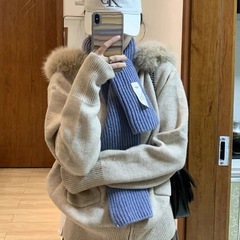 连帽拉链毛衣外套女秋季2025新款高级感慵懒宽松韩系针织开衫女装