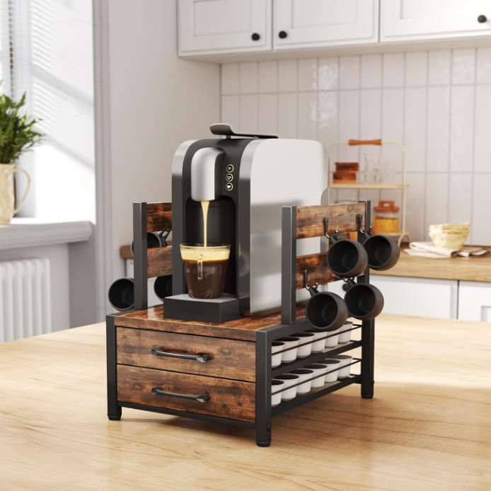 Fábrica directa de 35 paquetes de capacidad por capa de cajón de cápsulas de café con soporte de taza K para suministro transfronterizo