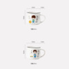 A Creative Family Family Parent -Child Cup Sanwukou Set Family Drinking Water Ceramic Breakfast Beach Cup