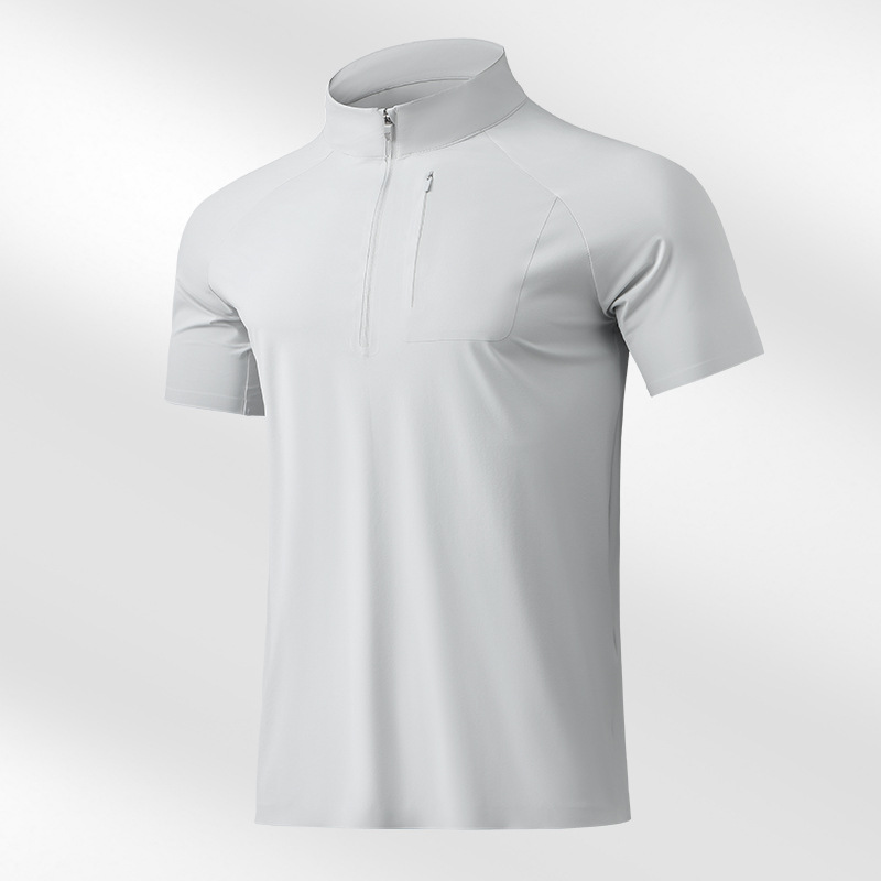 Quick-Drying T-Shirt Men's New Summer Cool Outdoor Sports Stretch Top Sun Protection Light and Breathable Ice Silk Short-Sleeved Men's