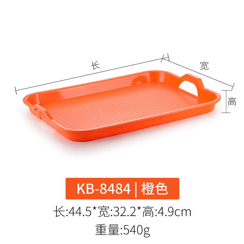 Super grueso A5 bandeja de melamina comercial rectangular con mango plato de comedor de jardín de infantes de plástico pan de exhibición plato de doble oreja