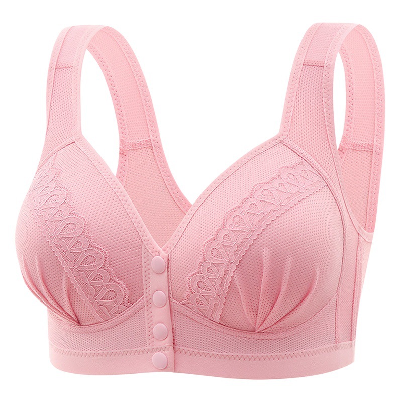 Versión extendida de lencería transfronteriza, con abertura frontal, sexy, talla grande, sin aros, sujetador deportivo de lactancia, sujetador fino, estilo camiseta sin mangas.