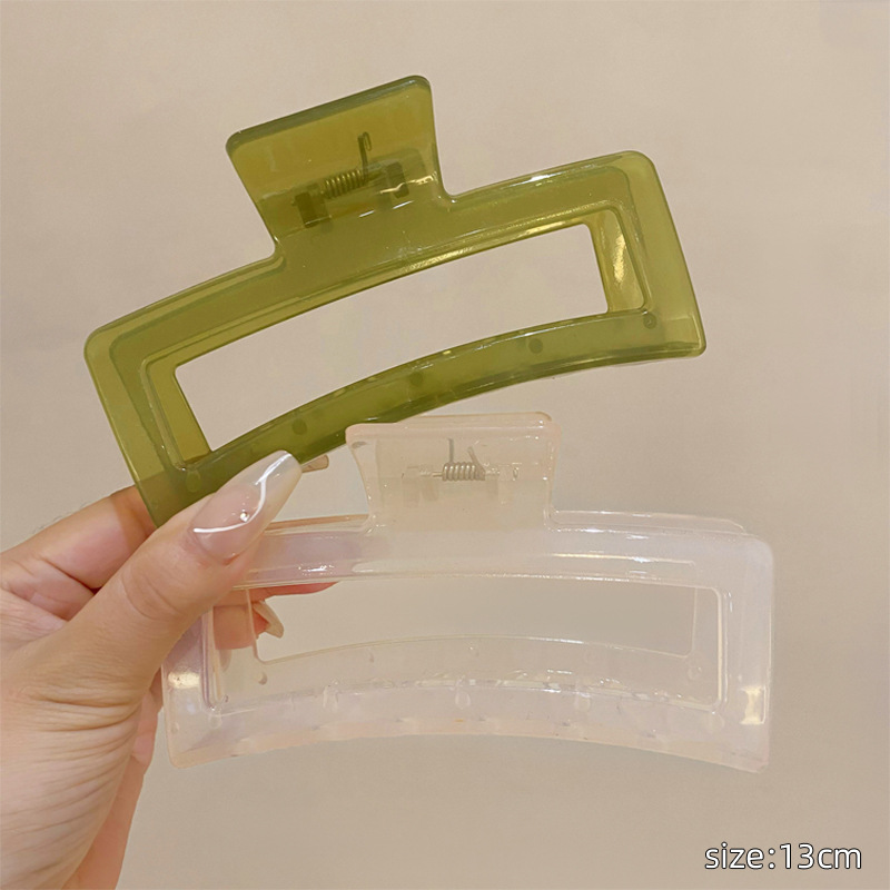 Volumen de pelo de gran tamaño antideslizante gran tiburón clip de pelo cuadrado clip de pelo cabeza de espalda clip de pelo tocado updo clip de pelo femenino